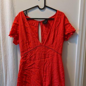 Red Cute Summer Romper